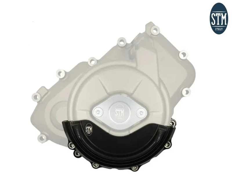 Tapa del alternador STM Negro - Ducati Panigale V4