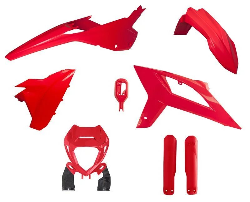 Kit de plástica RACETECH (6 piezas) - Rojo