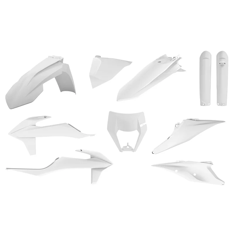 Kit de plásticos POLISPORT blanco - KTM EXC/EXC-F