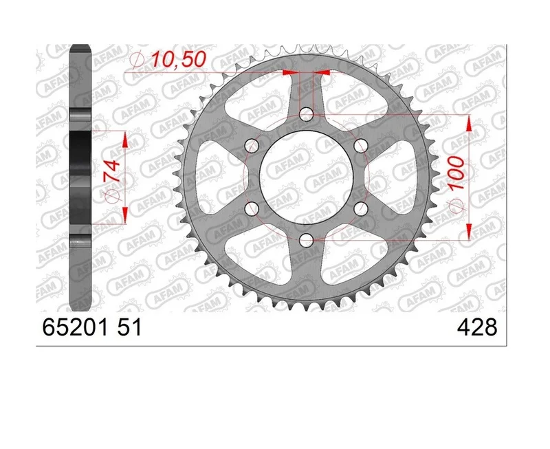 Corona AFAM acero 65201 - Paso 428