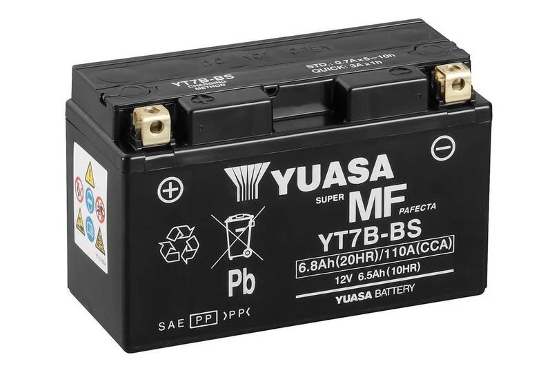 Batería YUASA W/C activada de fábrica sin mantenimiento -  YT7B