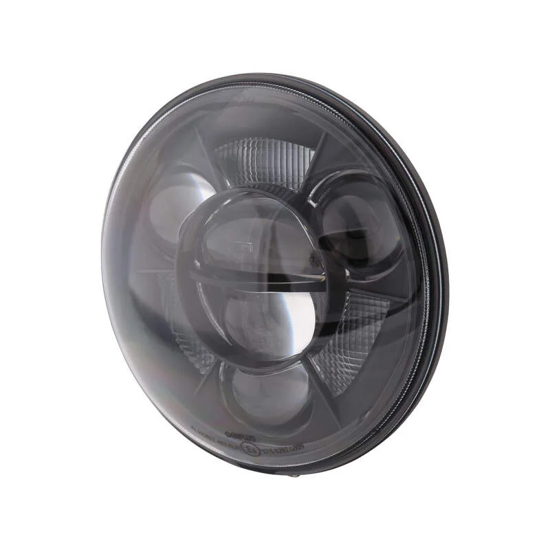 Óptica de faro delantero LED HIGHSIDER pro Type 11 - 7 inch - negro - 1 pieza