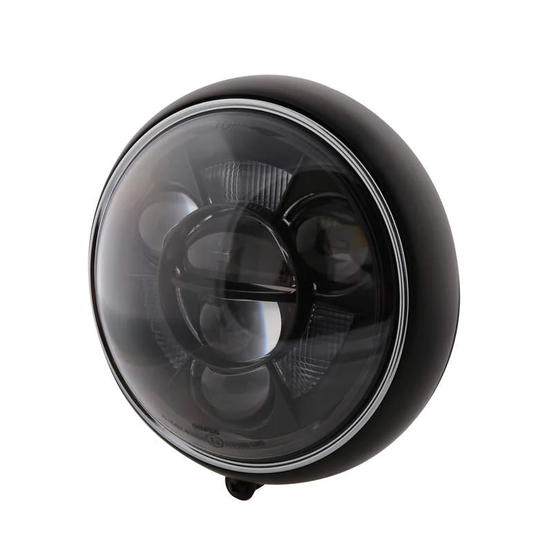Faro delantero LED HIGHSIDER pro Yuma 2 Type 11 - 7 inch - negro - 1 pieza