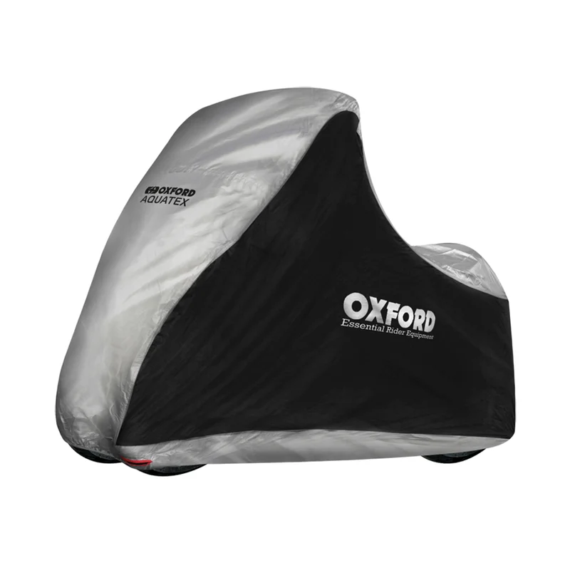 Funda de moto para exterior OXFORD Aquatex - Maxi Scooter 3 ruedas - Negro / Plata - Universal