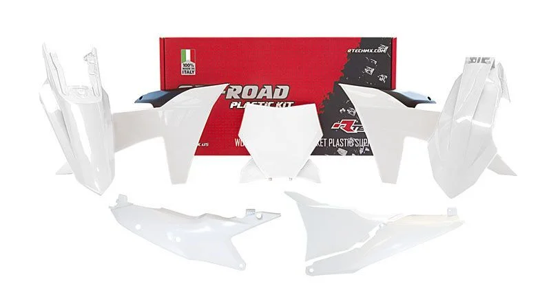 Kit de plástica RACETECH (6 piezas ) - Blanco / Negro