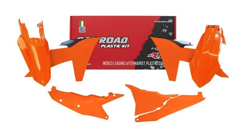 Kit de plástica RACETECH (5 piezas ) - Naranja / Negro