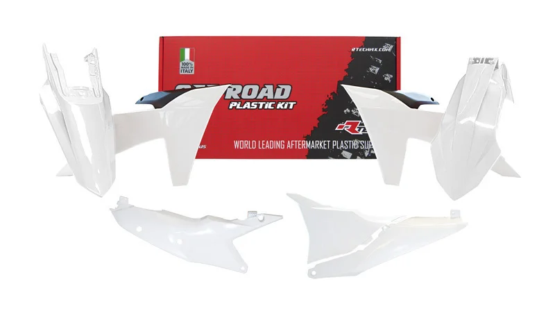 Kit de plástica RACETECH (5 piezas ) - Naranja / Blanco