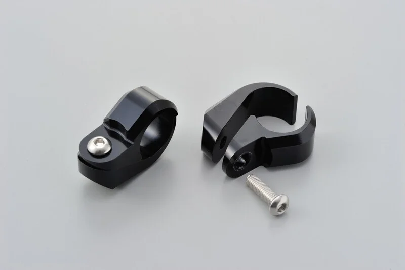Juego de abrazaderas para barra de refuerzo de manillar DAYTONA aluminio anodizado negro - Ø22,2mm