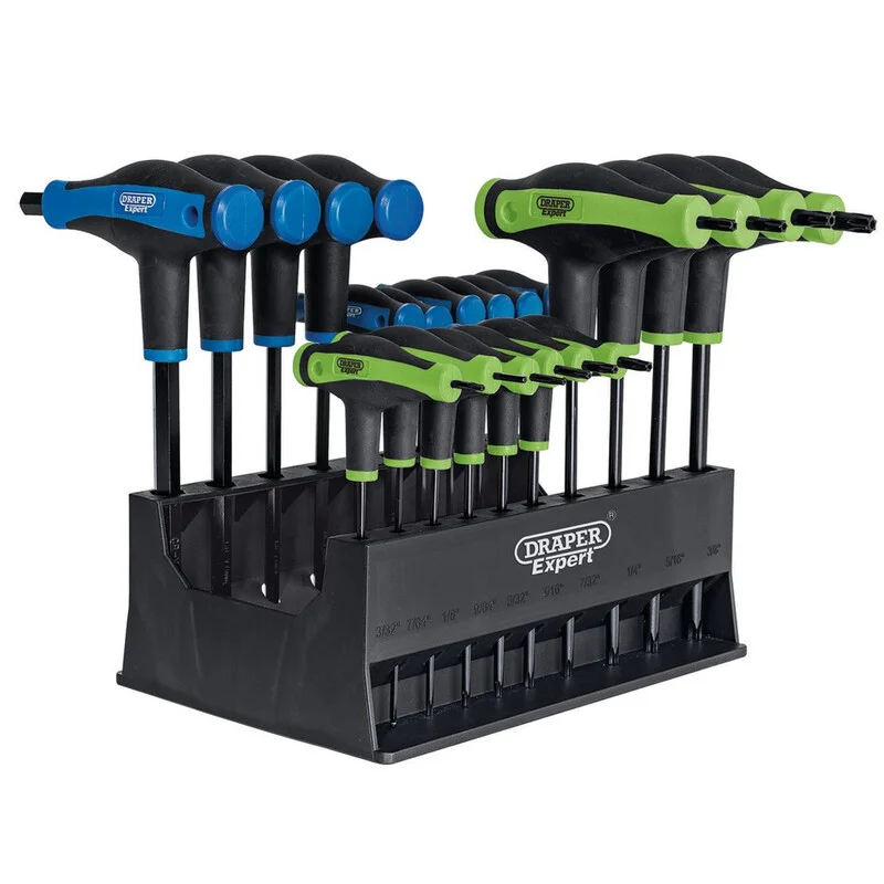 Juego de llaves hexagonales métricas con mango en T DRAPER TX-Star® Sift Grip - 20 piezas