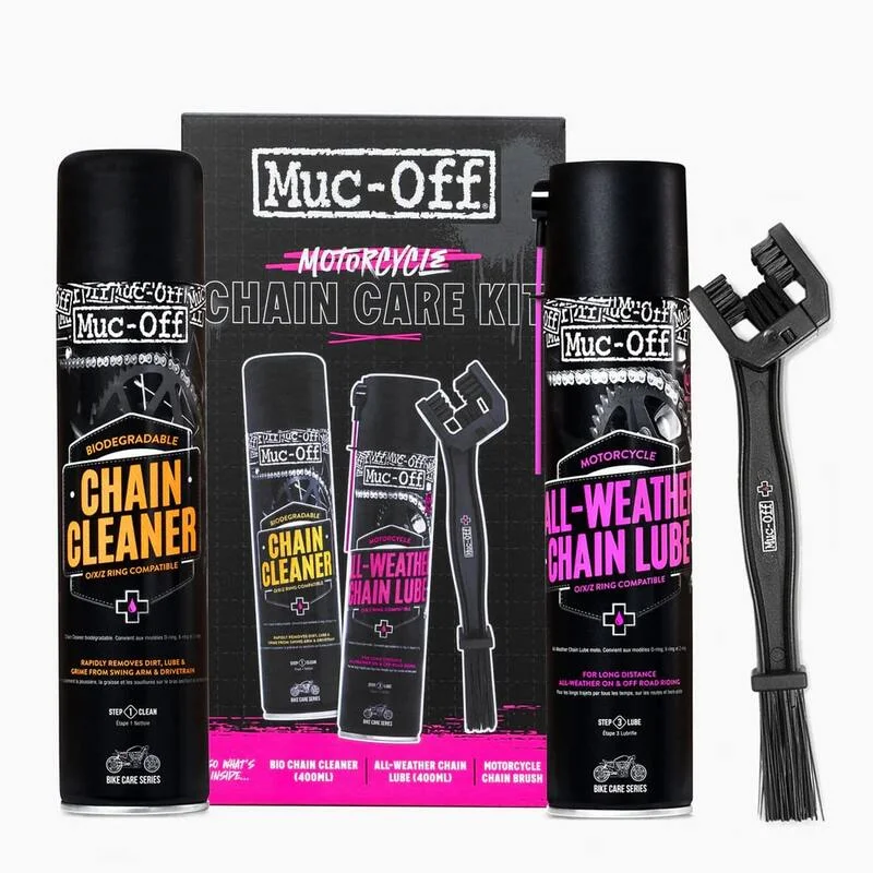 Kit de mantenimiento de cadena MUC-OFF para moto