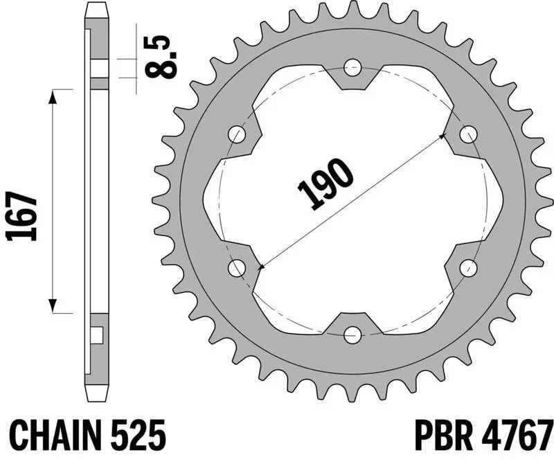Corona PBR acero estándar 4767 - 525