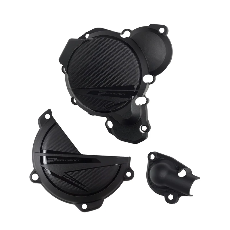 Protector tapa de embrague, encendido y bomba de agua POLISPORT - Negro