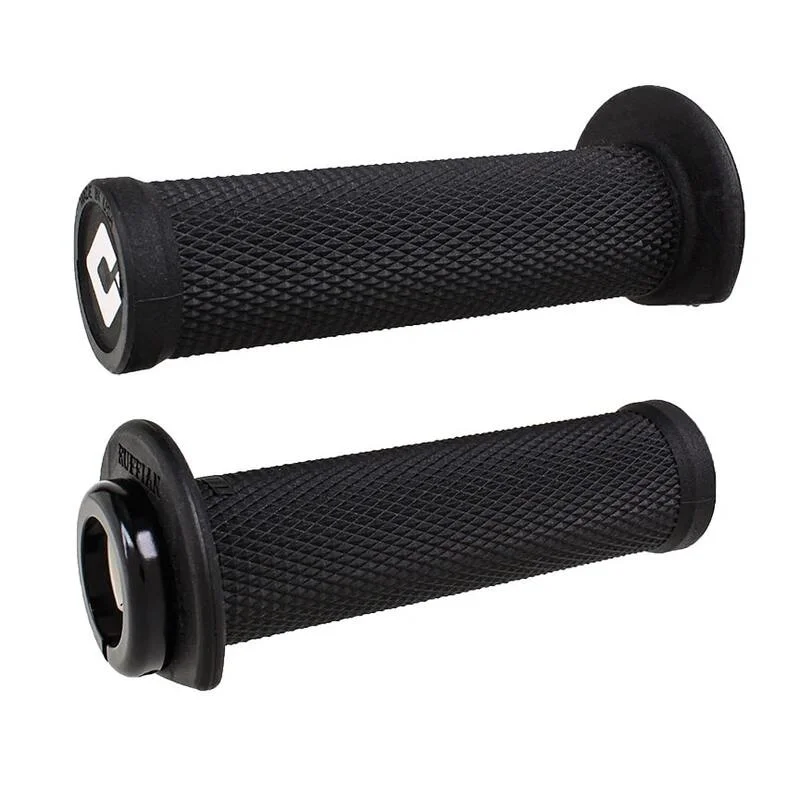 Puños ODI Ruffian 2,1 Lock-On 125mm Quad / Moto de agua - Negro / Negro