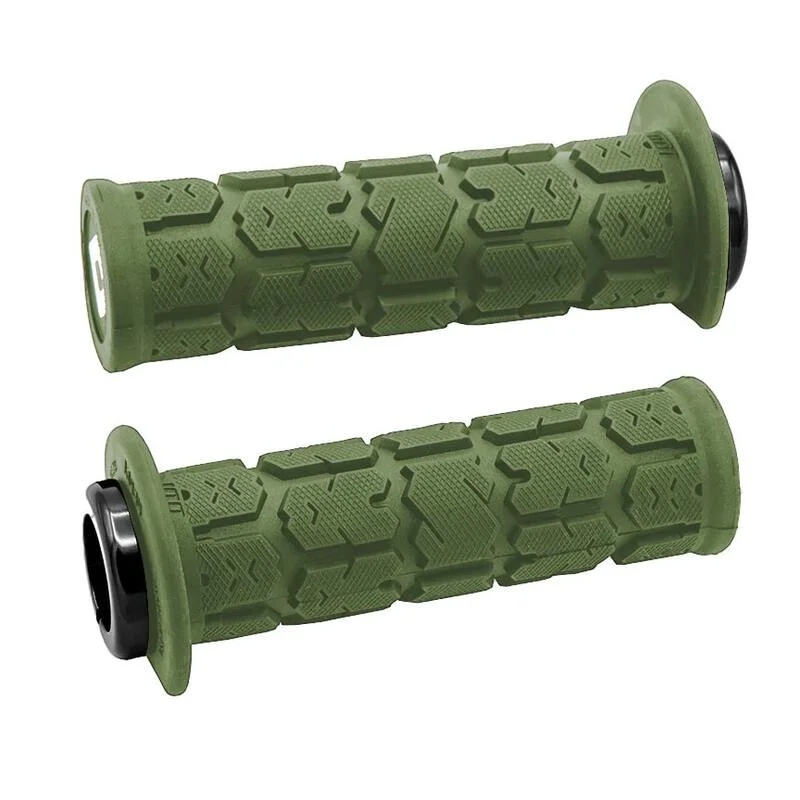 Puños ODI Roque 2.1 Lock-On 125mm Quad / Moto de agua - Army Green / Negro