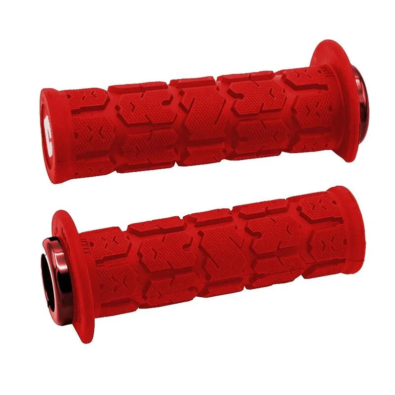 Puños ODI Roque 2.1 Lock-On 125mm Quad / Moto de agua - Rojo oscuro / Rojo