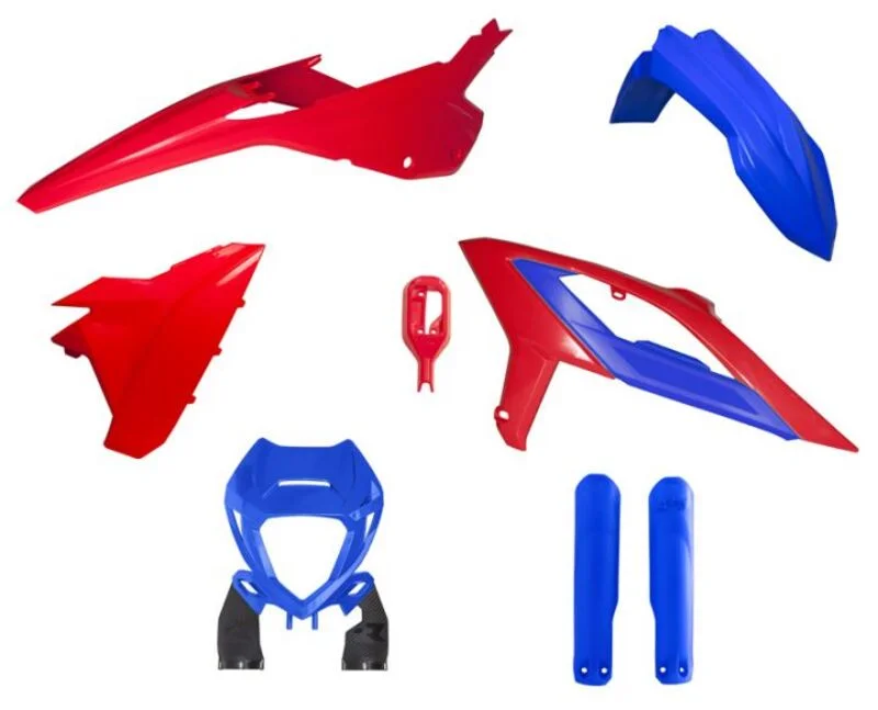 Kit de plástica RACETECH (6 piezas ) - Azul oscuro / Rojo