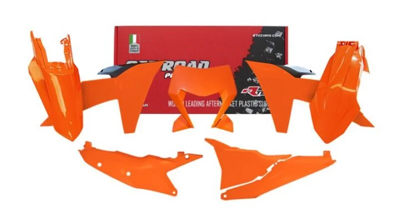 Kit de plástica RACETECH (6 piezas ) - Naranja / Negro