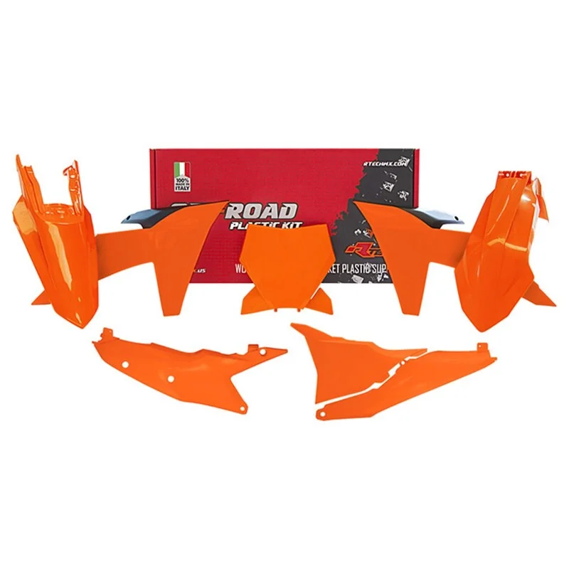 Kit de plástica RACETECH (6 piezas) - Naranja / Negro