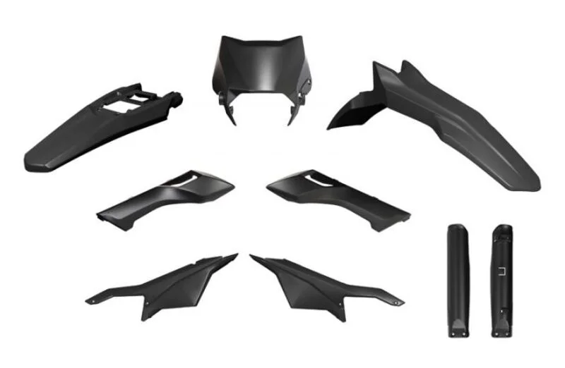 Kit de plástica RACETECH (6 piezas) - Negro