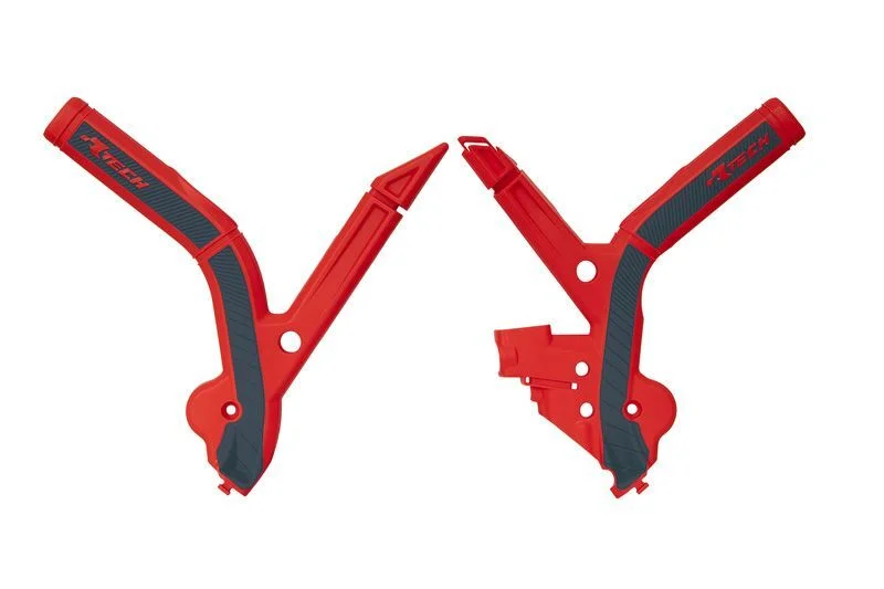 Protectores de chasis RACTECH Bimaterial - Rojo / Negro