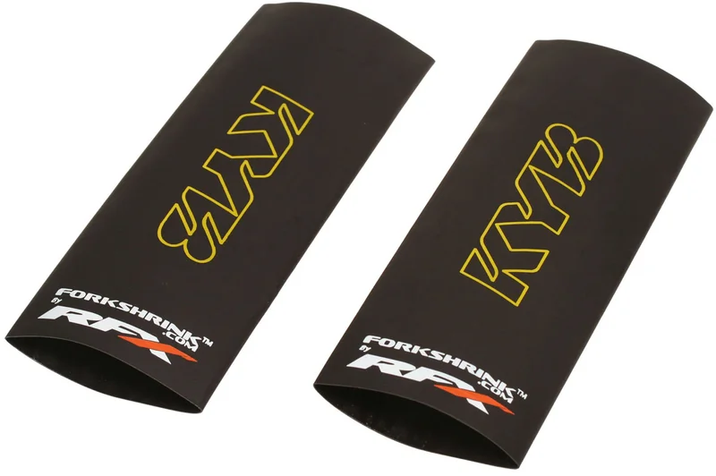Protector de horquilla superior RFX Race Series Forkshrink con logo KYB - Amarillo