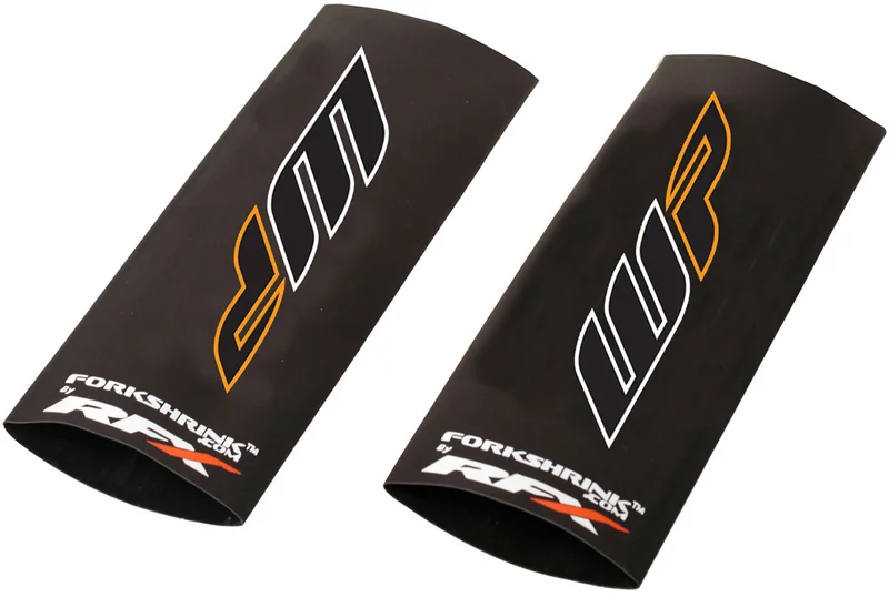 Protector de horquilla superior RFX Race Series Forkshrink con logo WP - Blanco / Naranja