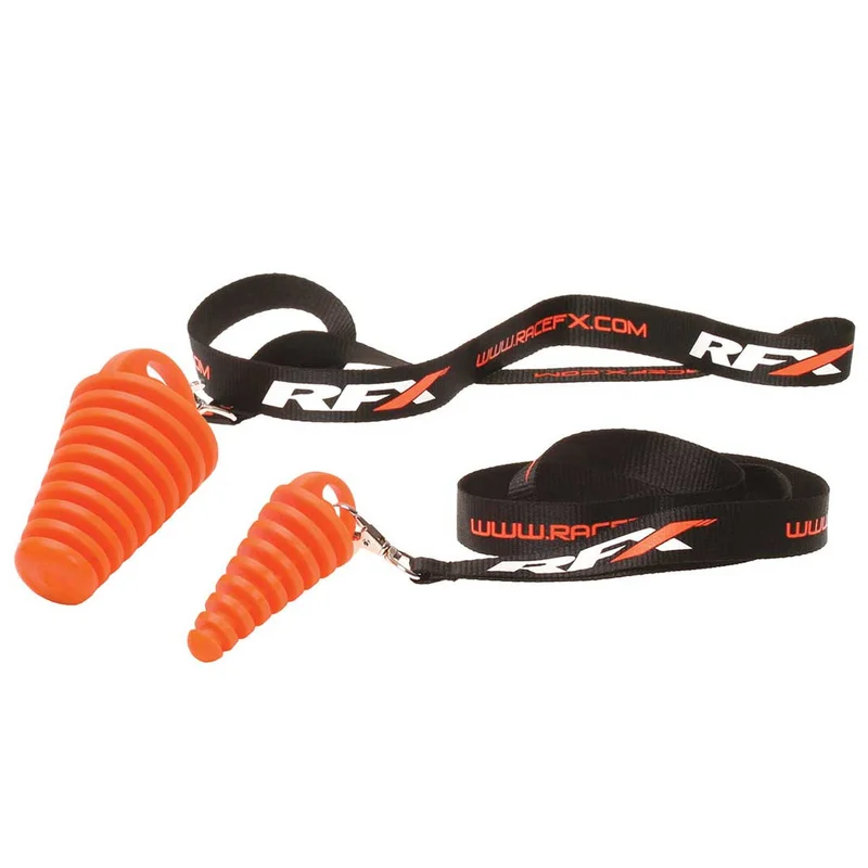 RFX Race Tapa de silenciador de 4 tiempos con cordón - naranja