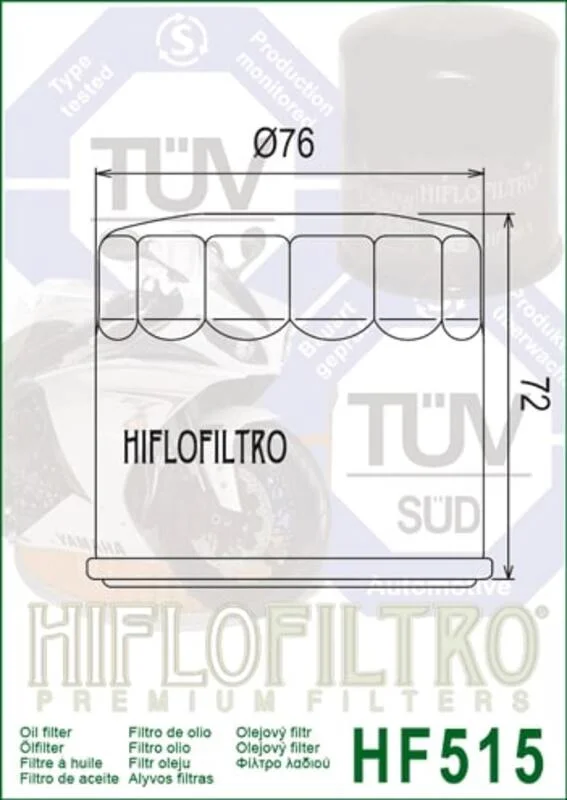Filtro de Aceite HIFLOFILTRO - HF515