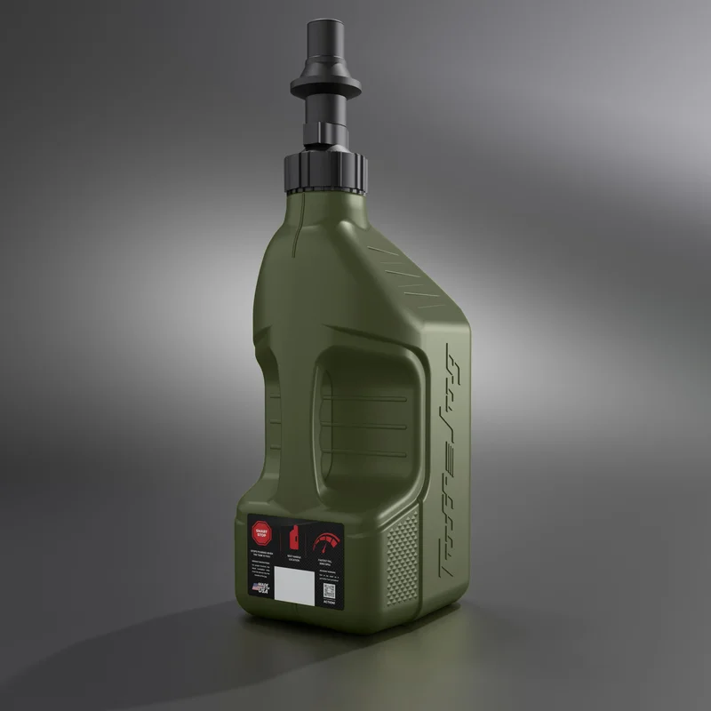 Garrafa de gasolina TUFF JUG verde bosque con tapón Ripper G3 - 2,5G/10L