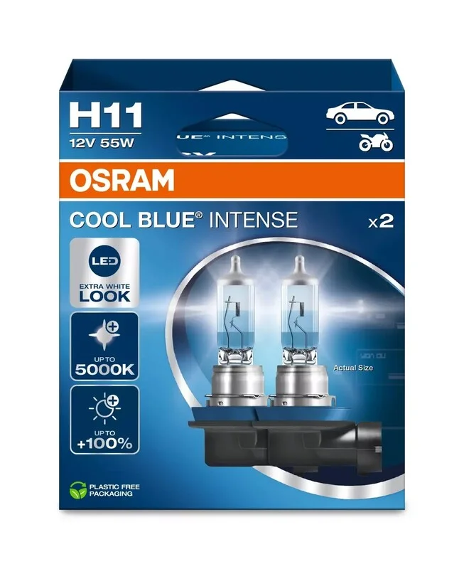 Lámpara OSRAM Cool Blue Intense H2 12V / 55W - 2 uds