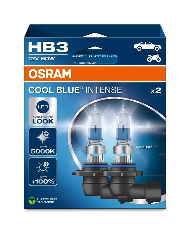Lámpara OSRAM Cool Blue Intense HB3 12V / 60W - 2 uds