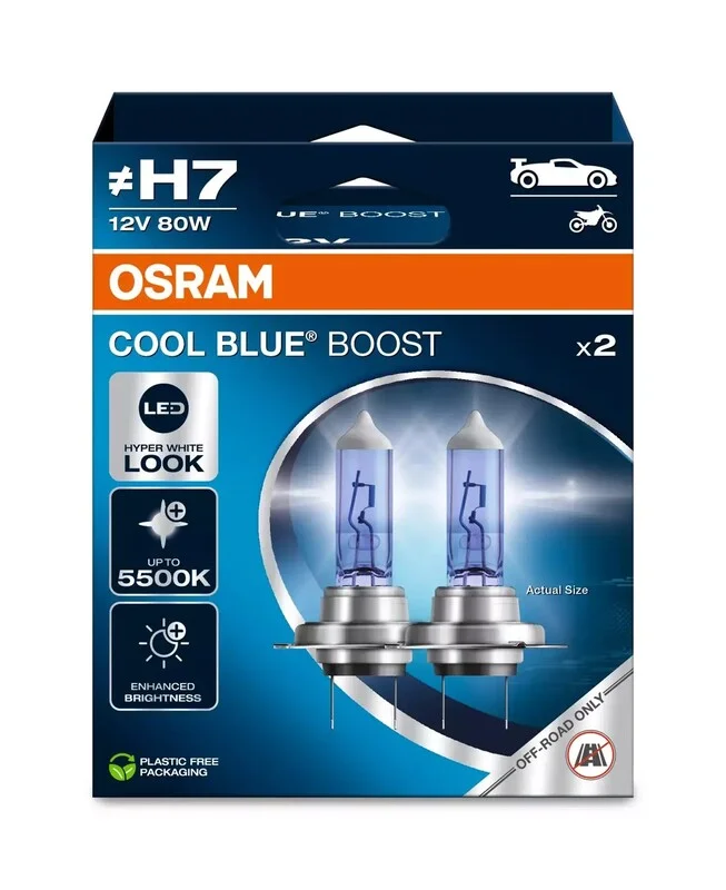 Lámpara OSRAM Cool Blue Boost H7 12V / 80W - 2 uds