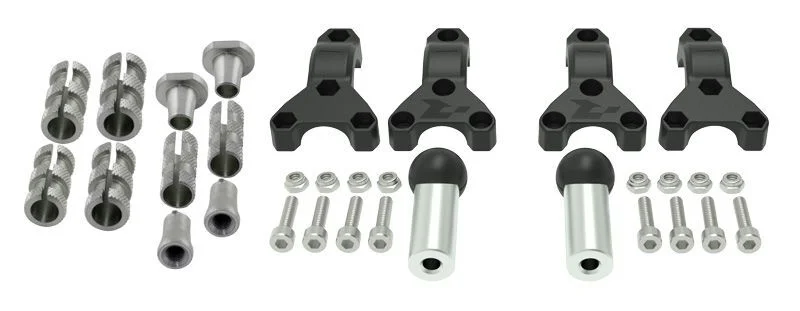Kit de montaje de paramanos RACETECH ajustable universal Ø22/28,6 mm