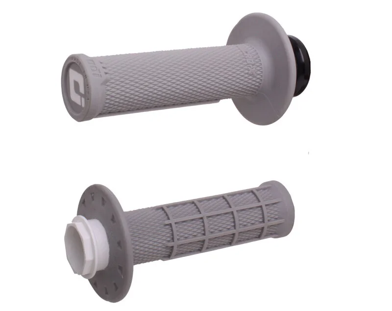 Puños ODI Micro-X Lock-On medio gofrados - Gris / Plata