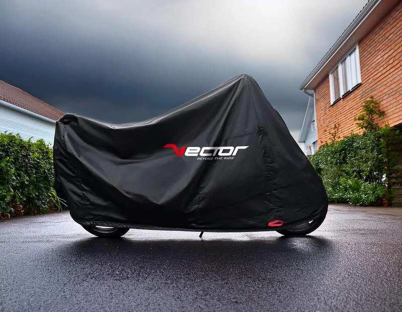 Funda de moto para interior/exterior VECTOR H2O para Moto/Scooter con pantalla grande - Negro - L