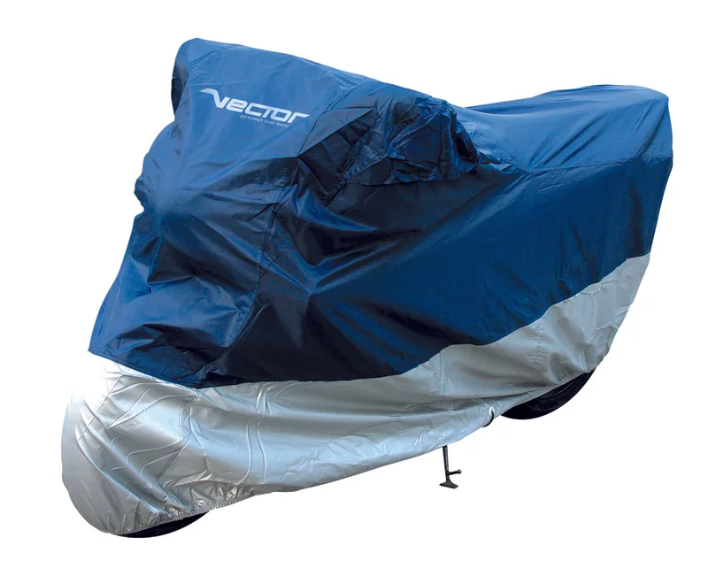 Funda de moto para interior/exterior VECTOR para Moto/Scooter - Azul/Plata - M