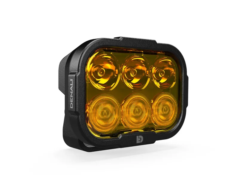 Luz de carretera DENALI DL6 Hybrid Driving - Lente ámbar