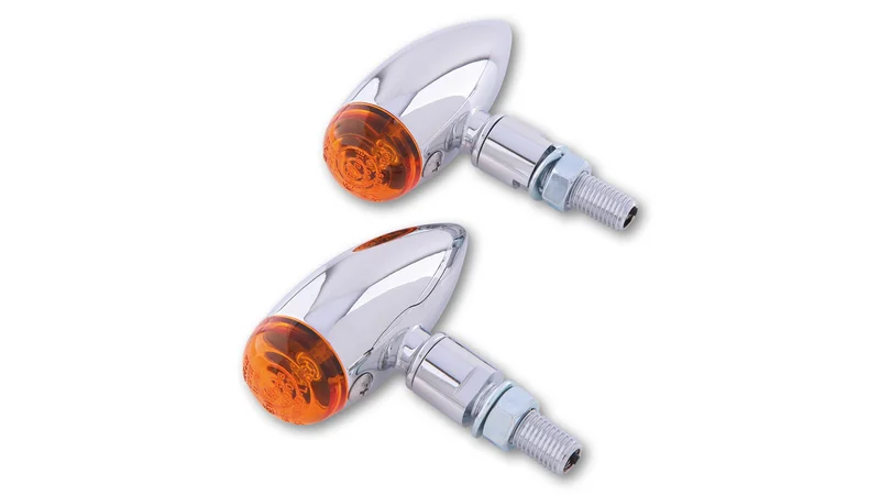 Intermitente HIGHSIDER smart Micro-Bullet - cristal naranja - homologado E - Pareja