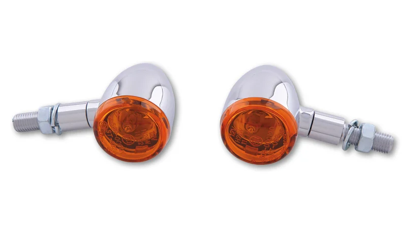 Intermitente HIGHSIDER smart Bullet Light - cristal naranja - homologado E - Pareja