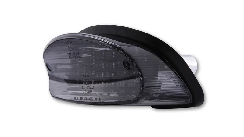 Piloto trasero LED HIGHSIDER smart estilo Honda - cristal ahumado - homologado E - 1 pieza
