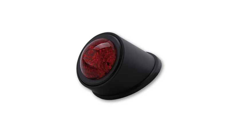 Piloto trasero LED HIGHSIDER smart Old School Type 1 - cristal rojo - homologado E - 1 pieza