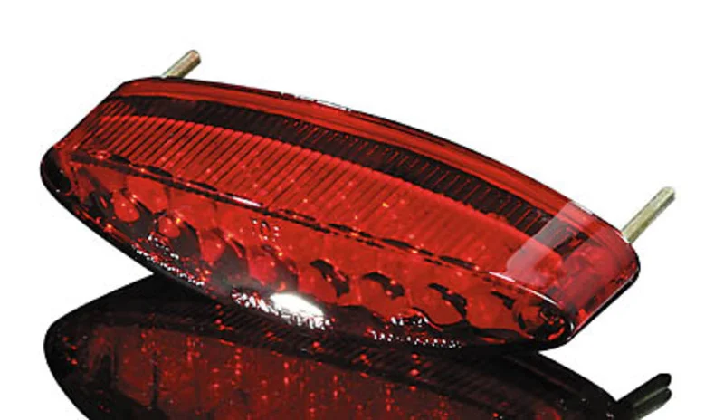 Piloto trasero LED HIGHSIDER smart Number1 con luz de matrícula - rojo - 1 pieza