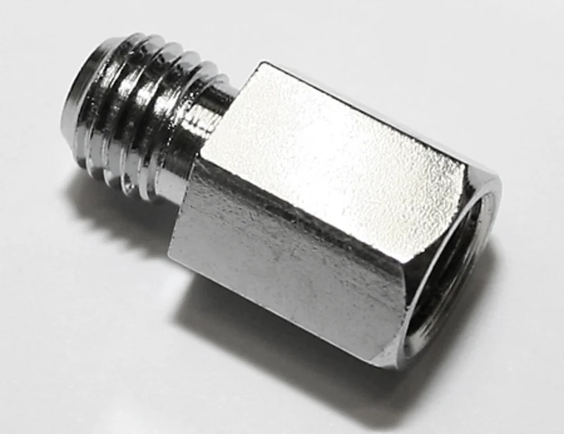 Adaptador de retrovisor HIGHSIDER smart de rosca derecha M10 a rosca derecha M10 - cromado