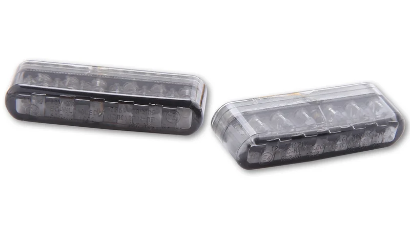 Intermitente LED HIGHSIDER smart Shorty - cristal ahumado - homologado E - Pareja