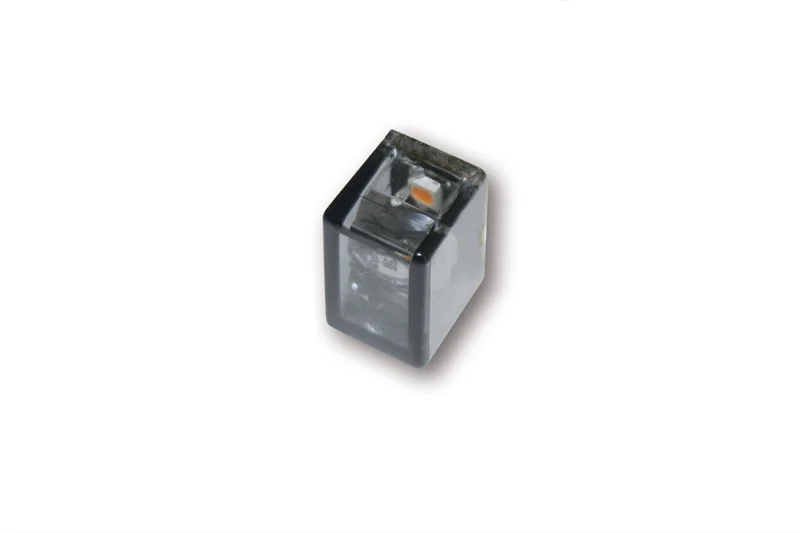 Intermitente LED HIGHSIDER smart Micro Cube-V - cristal ahumado - homologado E - Pareja