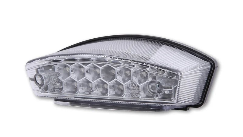 Piloto trasero LED HIGHSIDER smart Monster - cristal transparente - homologado E - 1 pieza