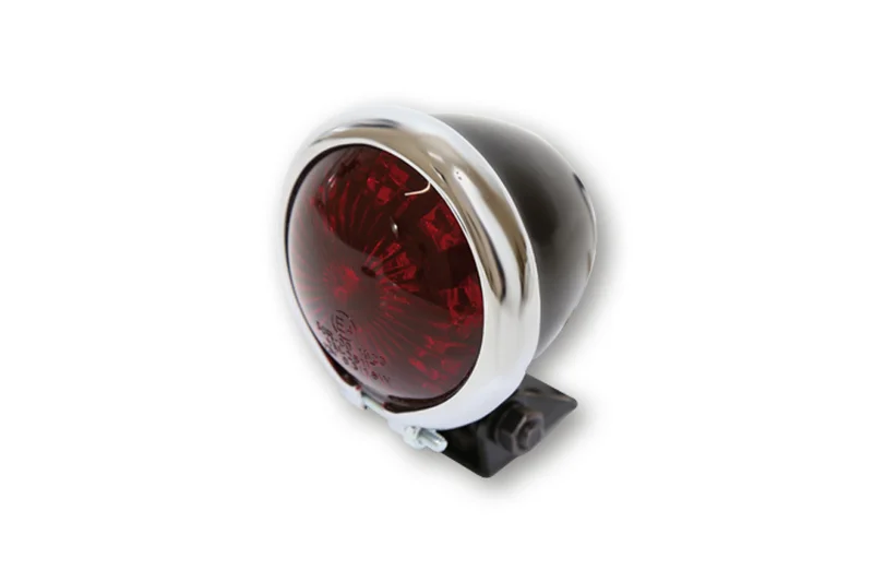 Piloto trasero LED HIGHSIDER smart Bates Style - cristal rojo - homologado E - 1 pieza