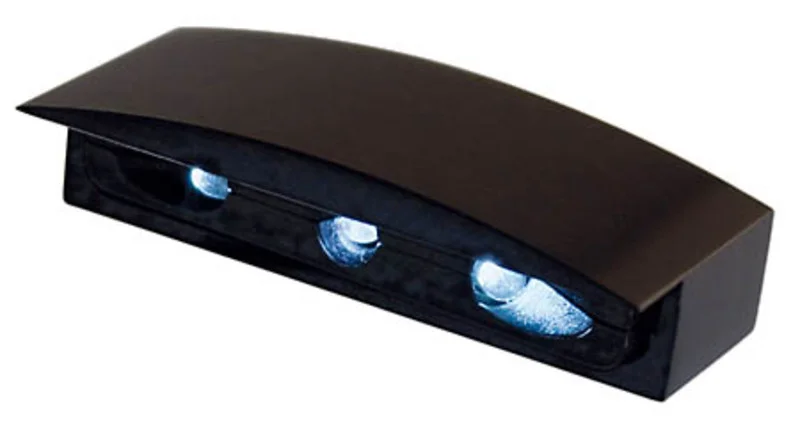 Luz de matrícula LED HIGHSIDER smart Micro con carcasa de aluminio - negro - 1 pieza