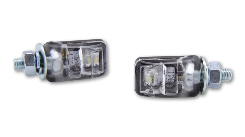 Luz de matrícula LED HIGHSIDER smart Picco - negro - Pareja