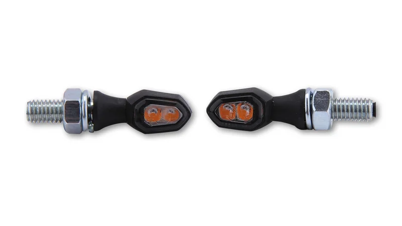Intermitente LED HIGHSIDER smart Crumb - cristal ahumado - homologado E - Pareja